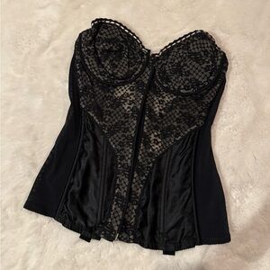 Lida Baday Black Lace zip up corset